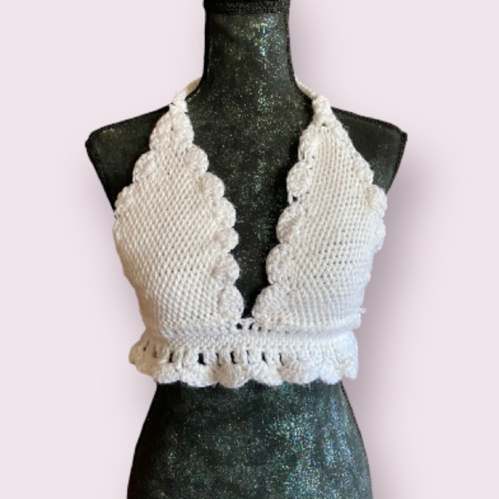 Crochet Bralette in White
